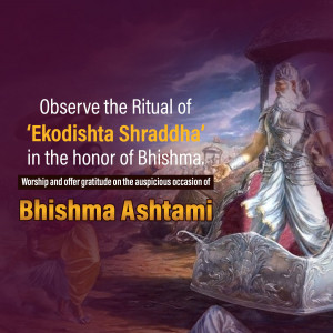 Image depicting Bhishma Pitamah and the Ekodishta Shraddha ritual
