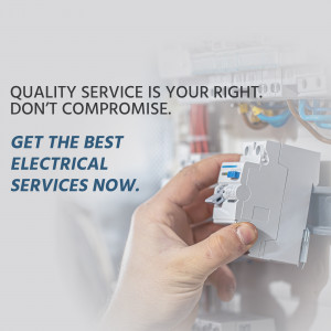 Electrician installing a circuit breaker in an electrical panel