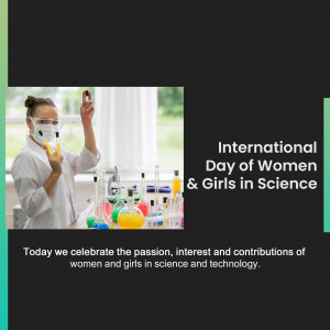 A female scientist in a lab celebrating International Day of Women and Girls in Science