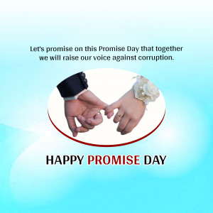 Hands linked with rings, symbolizing a promise against corruption on Promise Day.
