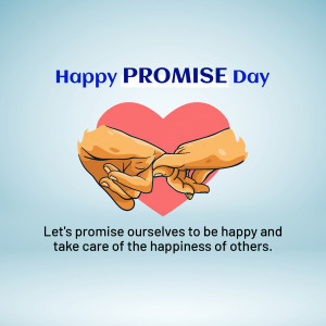 Illustration of two hands making a pinky promise with a heart in the background, celebrating Promise Day.