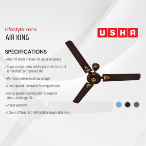 Usha Air King ceiling fan with specifications