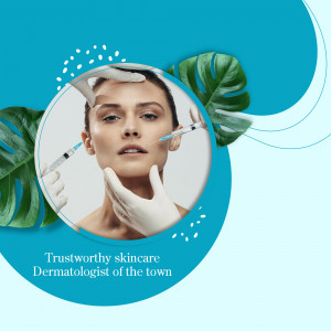 Woman receiving a facial injection from a dermatologist