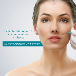 Woman receiving a cosmetic injection from a dermatologist