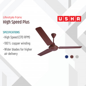 Usha High Speed Plus ceiling fan with specifications