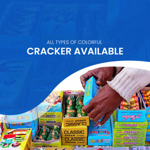 A hand selecting colorful crackers from a display.