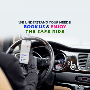 Hand holding a phone displaying a map app while driving a car