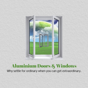 Aluminium doors and windows with a view of Earth from space