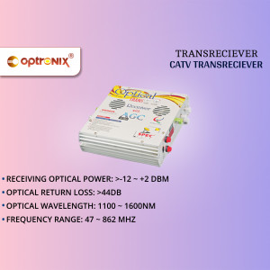 Image of an Optronix CATV Transreceiver with specifications