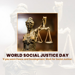 Statue of Lady Justice with scales, celebrating World Social Justice Day