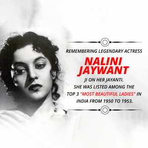 Black and white portrait of Nalini Jaywant, a classic Indian actress.