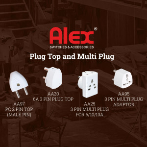 Alex plug top and multi plug product display