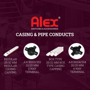 Alex electrical casing and pipe conduits product display