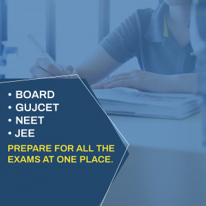 Student studying with exam names listed