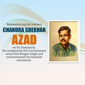 Portrait of Chandra Shekhar Azad, an Indian revolutionary