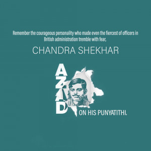 Image commemorating Chandra Shekhar Azad on his Punyattithi (death anniversary).