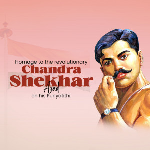 Portrait of Chandra Shekhar Azad, an Indian revolutionary