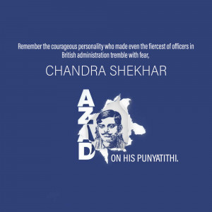 Image commemorating Chandra Shekhar Azad on his Punyatithi