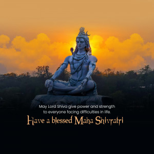 Lord Shiva meditating during Maha Shivratri