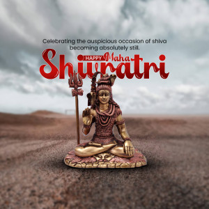 Image of Lord Shiva with Maha Shivaratri greetings