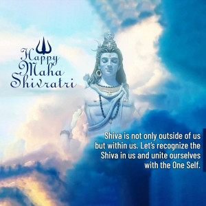 Image of Lord Shiva with a Maha Shivaratri greeting