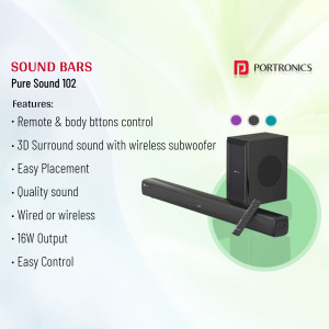Portronics Pure Sound 102 Sound Bar with Subwoofer