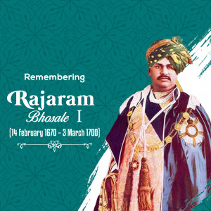 Portrait of Rajaram Bhosle I, a Maratha ruler