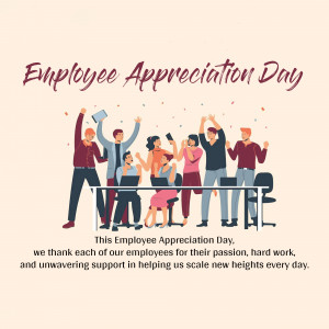 Illustration of diverse employees celebrating Employee Appreciation Day