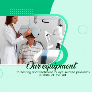 Doctor examining a patient's eyes with modern diagnostic equipment.