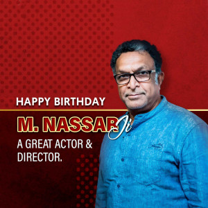Portrait of M. Nassar with birthday greetings