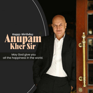 Anupam Kher birthday greeting image