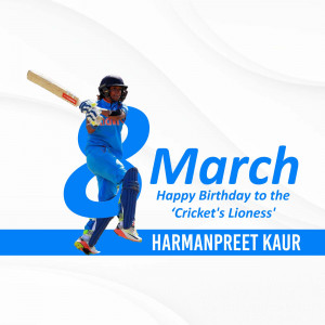 Harmanpreet Kaur celebrating her birthday with a cricket bat