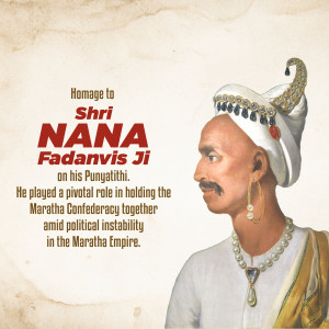 Portrait of Shri Nana Fadnavis Ji on his Punyathithi