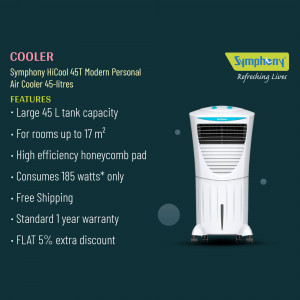 Symphony HiCool 45T Personal Air Cooler - 45 Litres