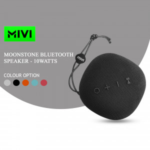 Black Mivi Moonstone Bluetooth speaker with color options