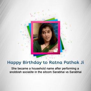 Image of Ratna Pathak with birthday wishes