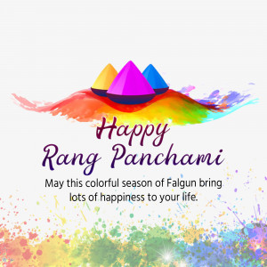 Happy Rang Panchami Wishes Poster For Facebook