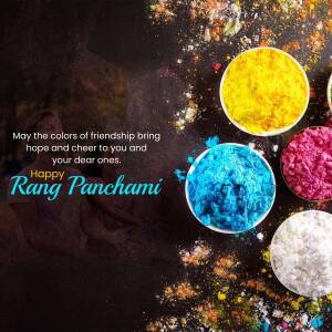 Happy Rang Panchami - Colors Of Friendship Poster For Twitter