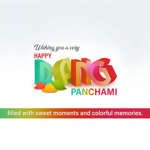 Happy Rangi Panchami Greetings Poster For WhatsApp