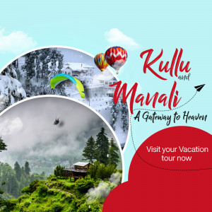 Scenic view of Kullu and Manali with hot air balloons and paragliding