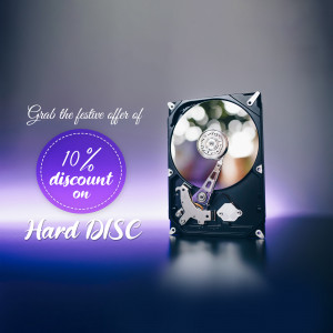 Hard drive with a festive discount offer