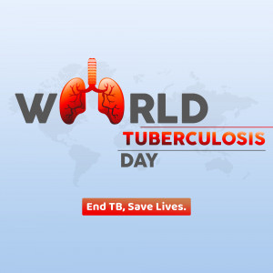 World Tuberculosis Day graphic with lungs and world map
