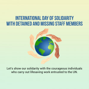 International Day of Solidarity with Detained and Missing Staff Members Template