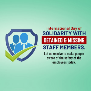 Image commemorating the International Day of Solidarity with Detained and Missing Staff Members