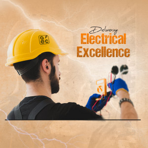 Electrician working with testing equipment