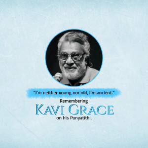 Portrait of Kavi Grace with a quote