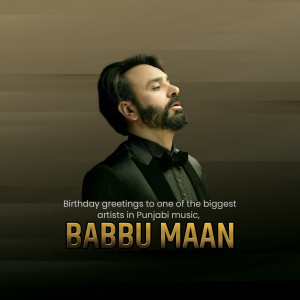 Portrait of Babbu Maan, a renowned Punjabi singer and artist.