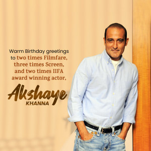 Akshaye Khanna portrait with birthday wishes