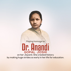 Portrait of Dr. Anandi Gopal Joshi, India's first female physician