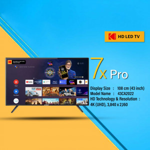 Kivi 7x Pro 43 inch 4K UHD LED TV with Android TV